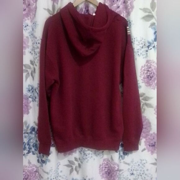 New Maroon ‘The Forgotten Ones’ Hoodie with Butterfly Graphic Size M (Unisex) - Picture 2 of 5